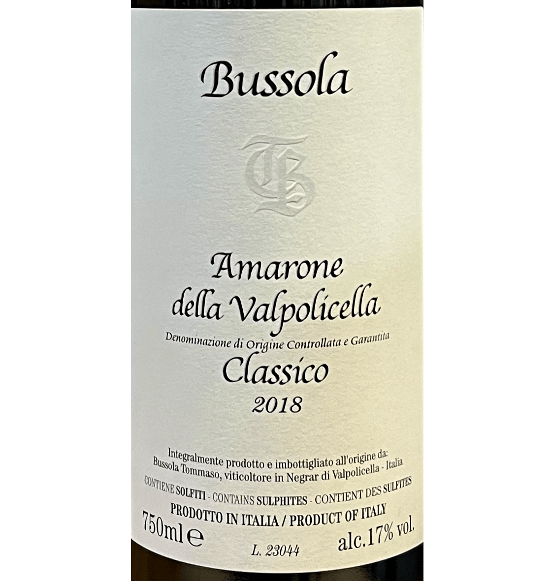 2018 Tommaso Bussola Amarone