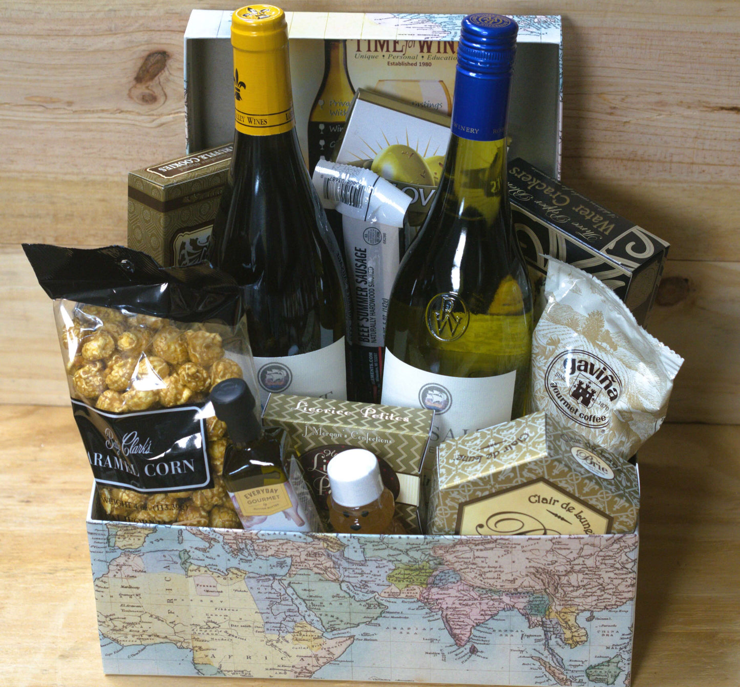 Two Bottles Gift Basket