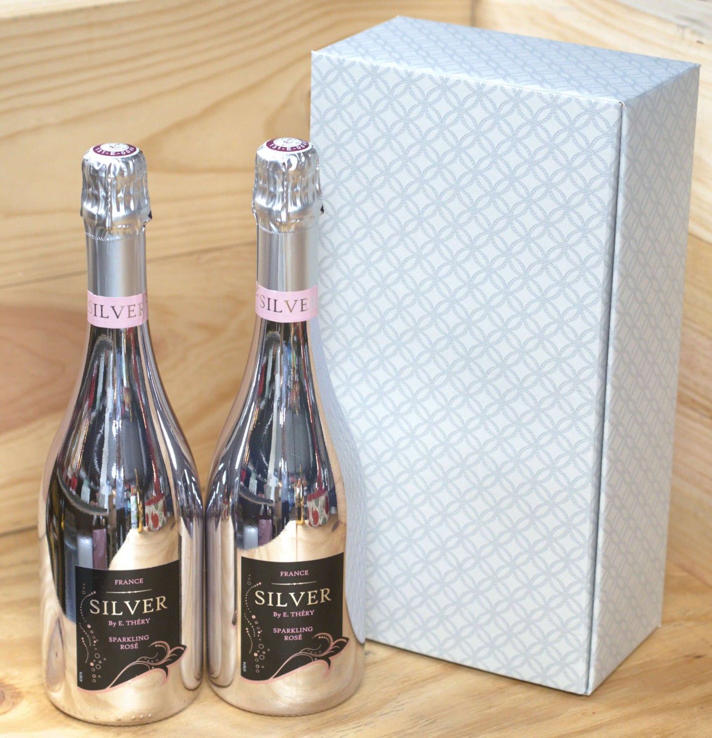 Silver Sparkling Collection Set of 2 Bottles