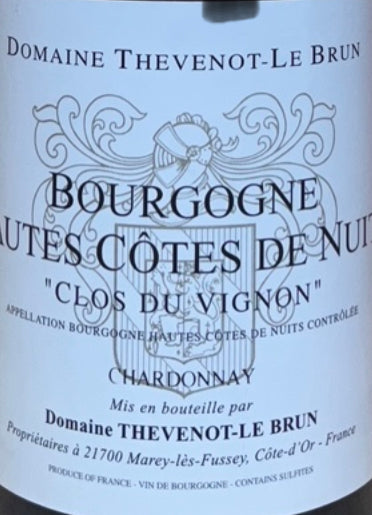 2021 - Clos du Vignon - Hautes Cotes de Nuits - Domaine Thevenot-le Brun & Fils  - Chardonnay