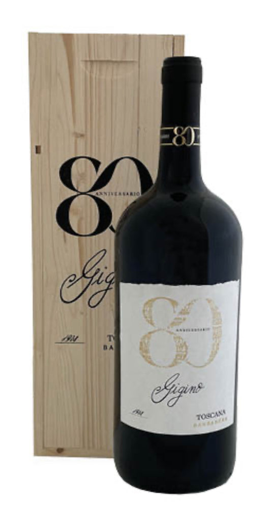 Gigino 80 Anniversary Magnum Wood Box Red Blend